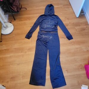Brand New Juicy Couture Navy Blue Velour Tracksuit